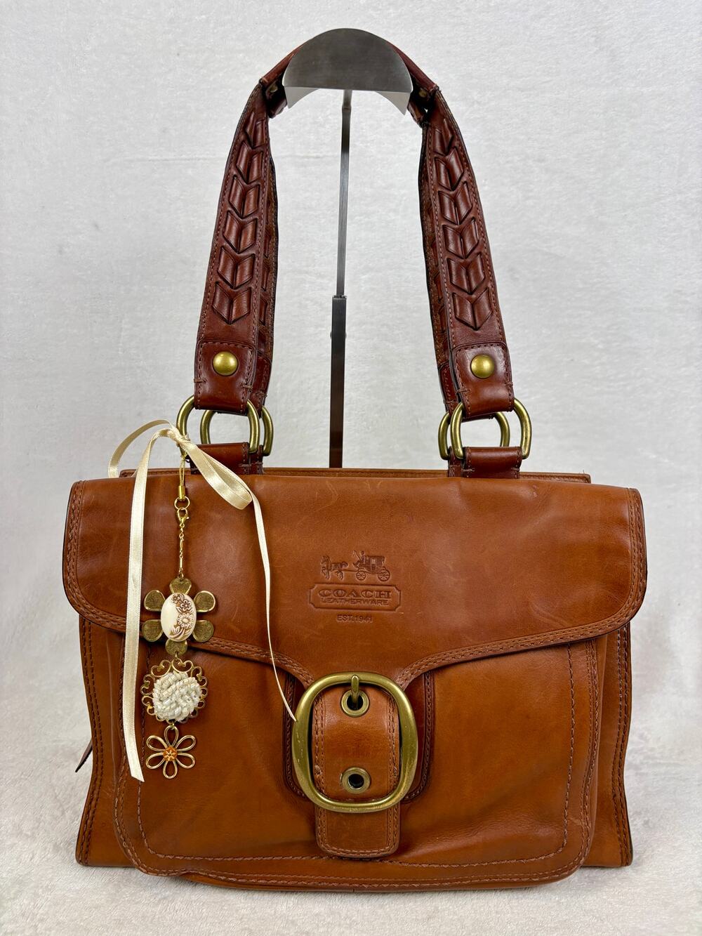 Coach Vintage Y2K Legacy Bleeker Flap Shopper in Brittish Tan Vachetta Leather